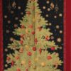 Juletræ på sort m. guld - Patchwork panel (nr. 72)