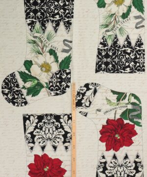 Julesokker, 2 stk. - Patchwork panel