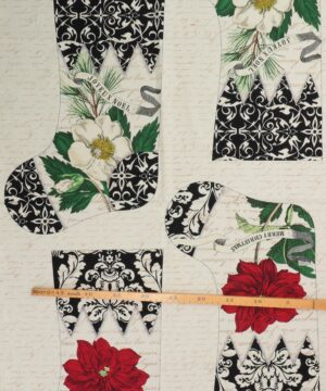 Julesokker, 2 stk. - Patchwork panel