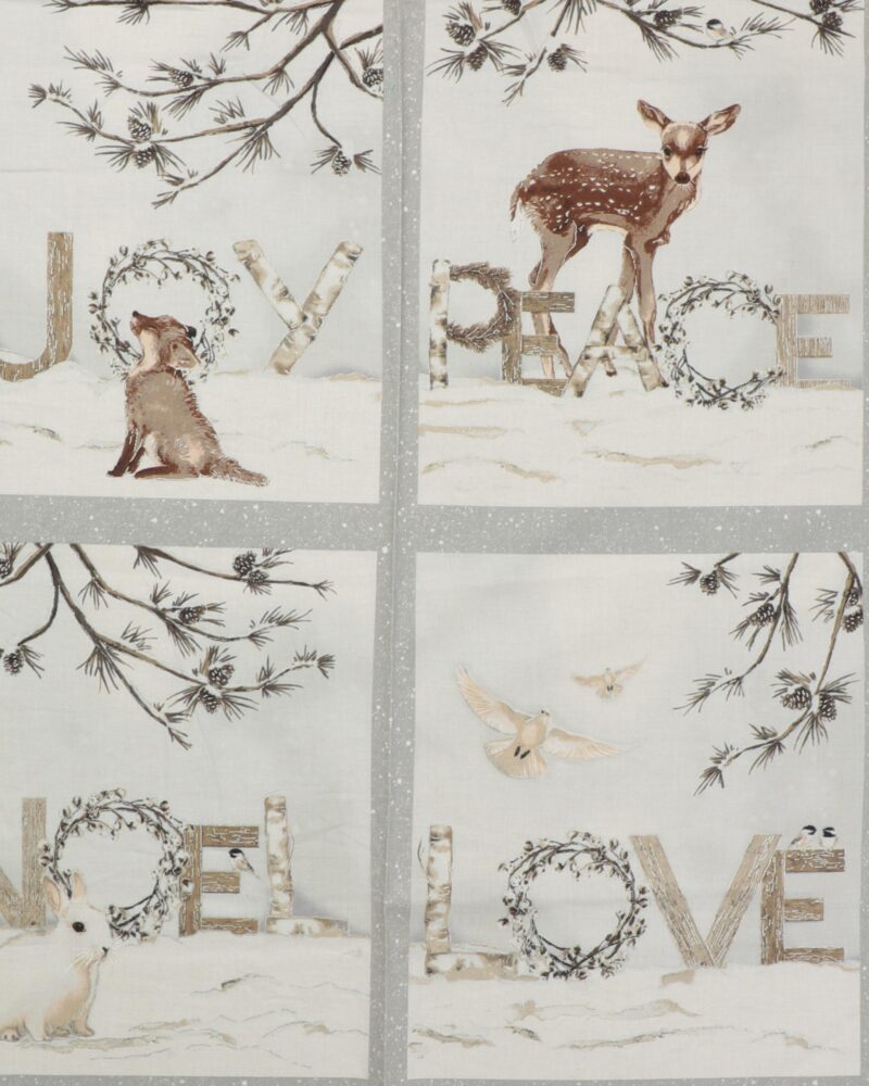 Julelandskab m. dyr, 8 motiver - Patchwork panel