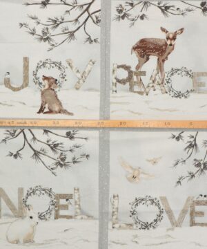Julelandskab m. dyr, 8 motiver - Patchwork panel