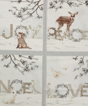 Julelandskab m. dyr, 8 motiver - Patchwork panel