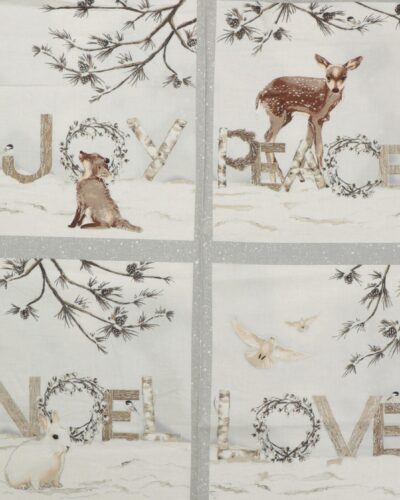 Julelandskab m. dyr, 8 motiver - Patchwork panel