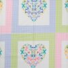 Sommerfugle i 6 hjerter med tern - Patchwork