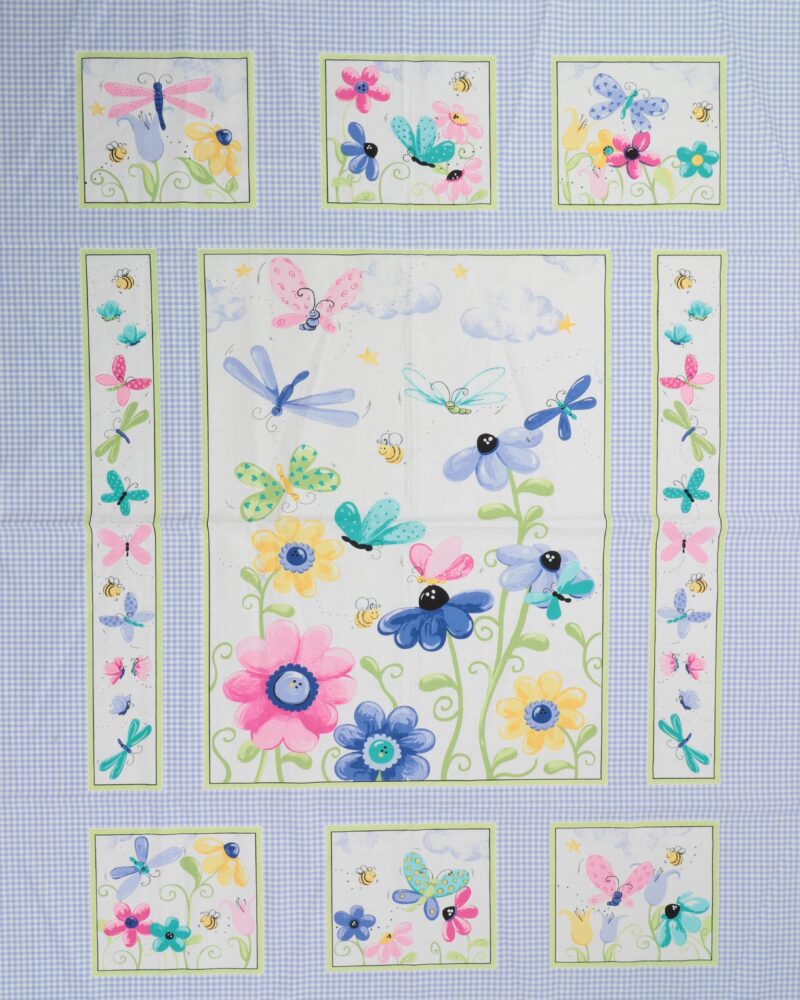 Sommerfugle, blomster, guldsmede - Patchwork