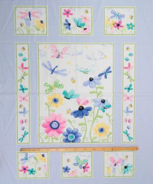 Sommerfugle, blomster, guldsmede - Patchwork