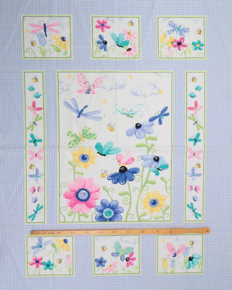 Sommerfugle, blomster, guldsmede - Patchwork - Image 2