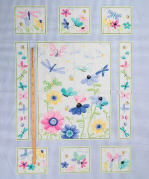 Sommerfugle, blomster, guldsmede - Patchwork