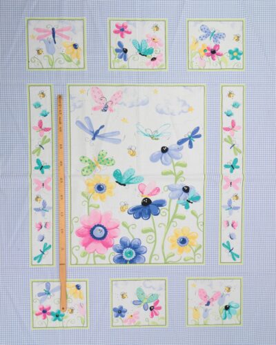 Sommerfugle, blomster, guldsmede - Patchwork