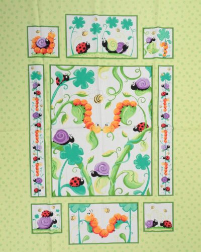 Snegle, larver, mariehøns og en bi - Patchwork