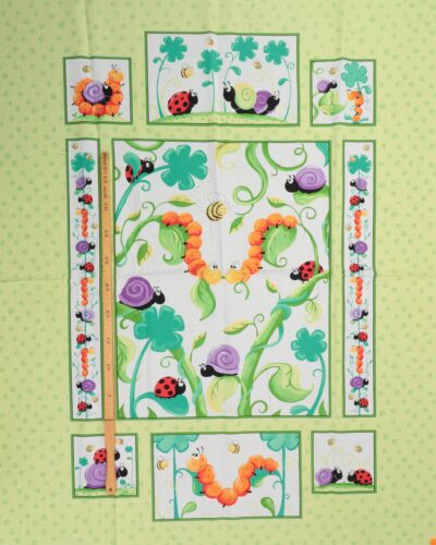 Snegle, larver, mariehøns og en bi - Patchwork