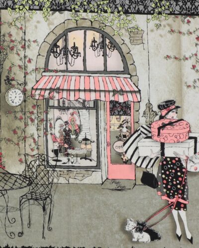 Dame på shopping - Patchwork