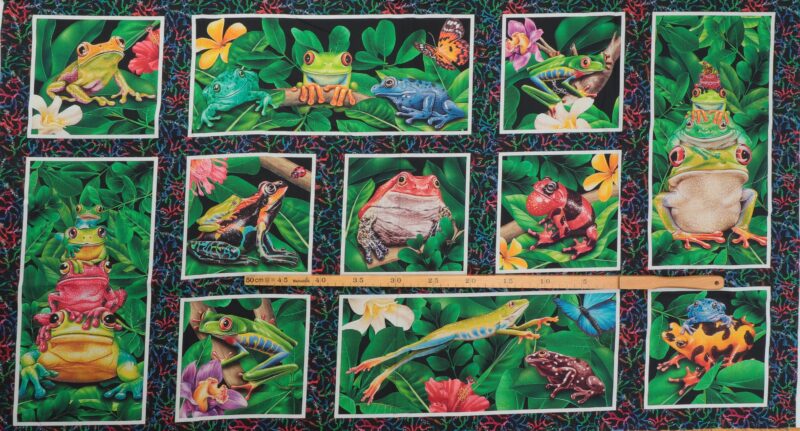 Farverige frøer, 11 motiver - Patchwork - Image 2