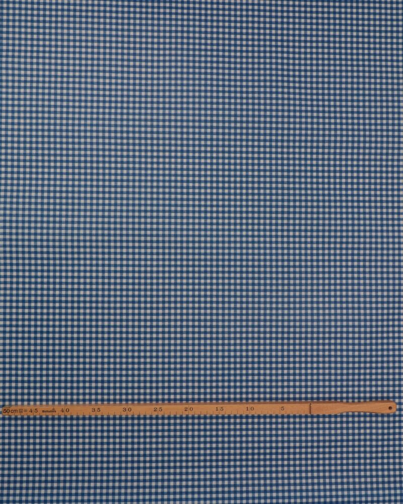 Blå/hvid tern 5 x 5 mm - Voksdug - Image 2