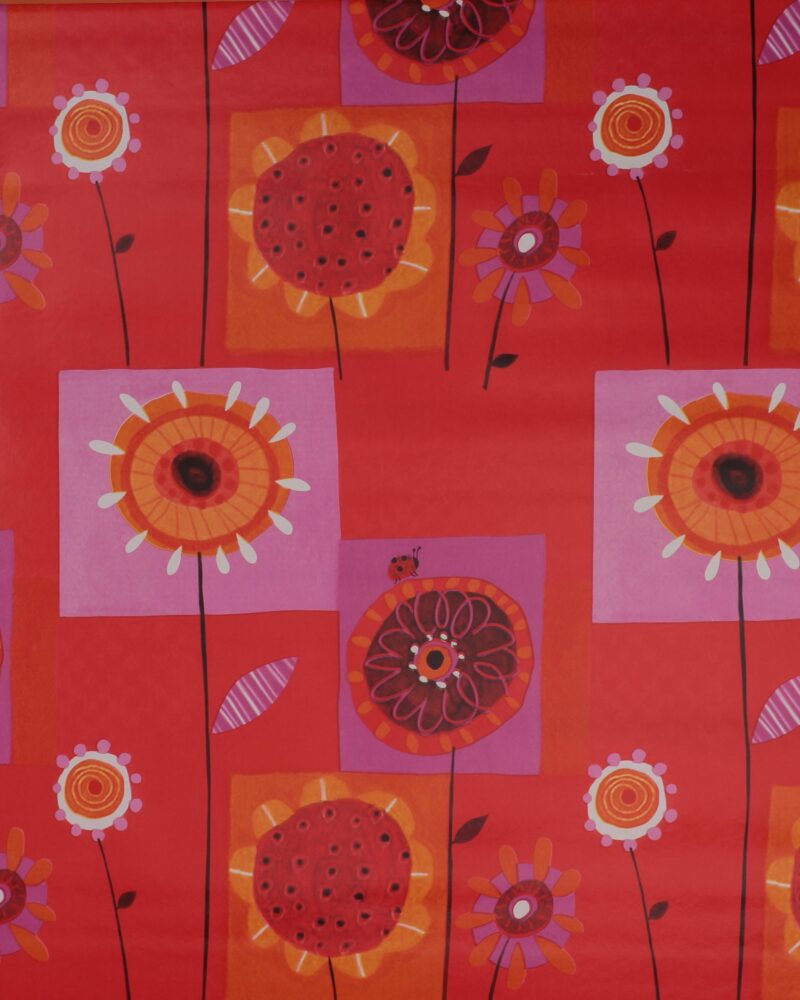 Tegnet blomster - Voksdug