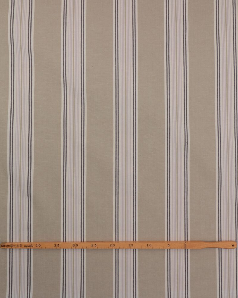 Beige m. hvid, aubergine, lyselilla - Tekstilvoksdug - Image 2