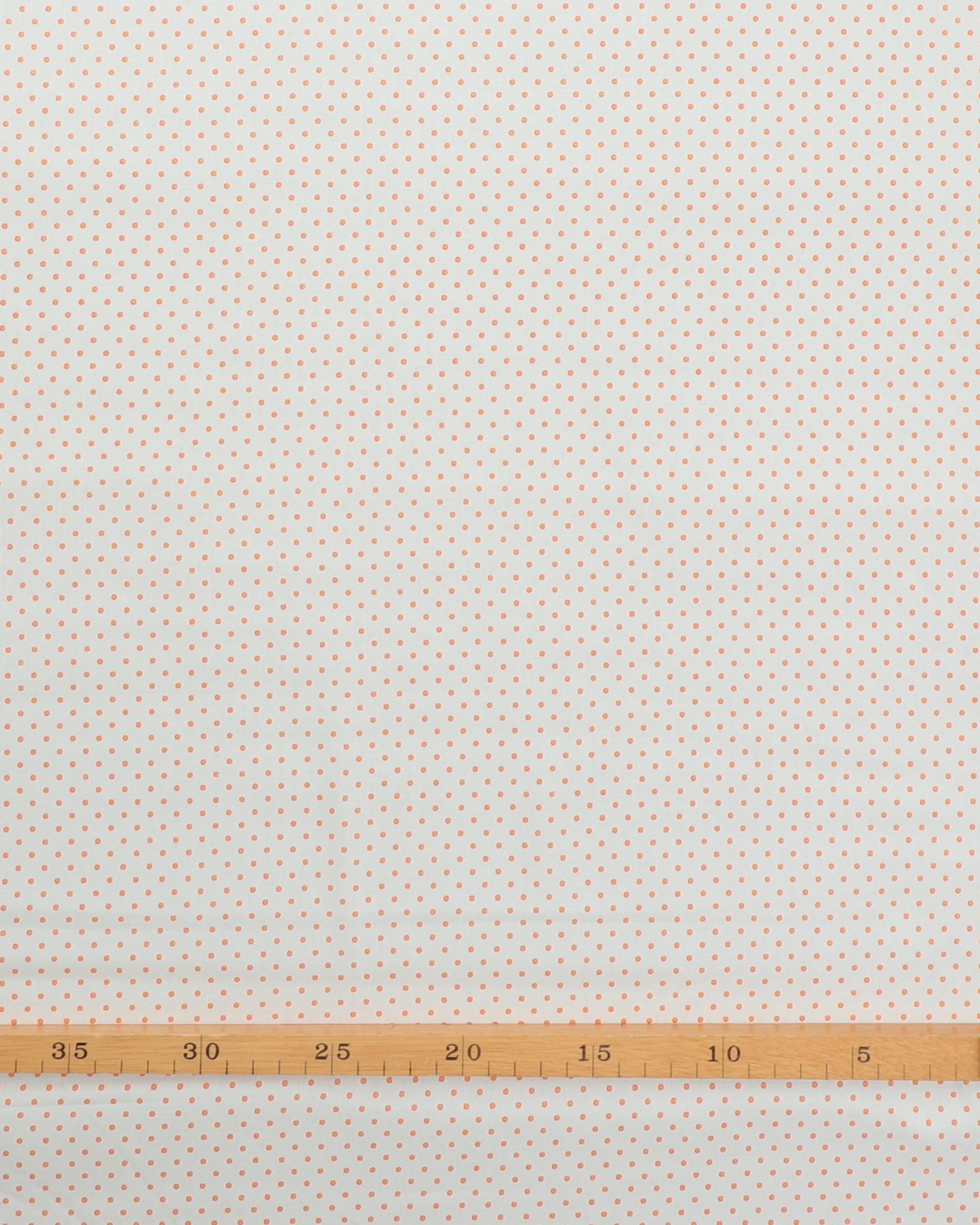 Offwhite med orange prik - Patchwork 4 Offwhite med orange prik - Patchwork - Billede 2