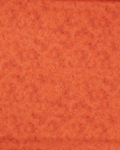 Mørk orange med guldmønster - Patchwork