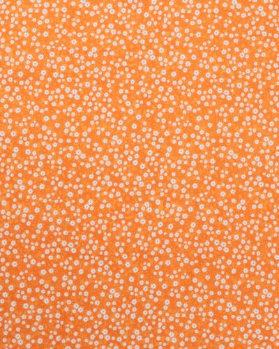 Små hvide blomster på orange - Patchwork