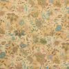 Meleret beige med blomster - Patchwork