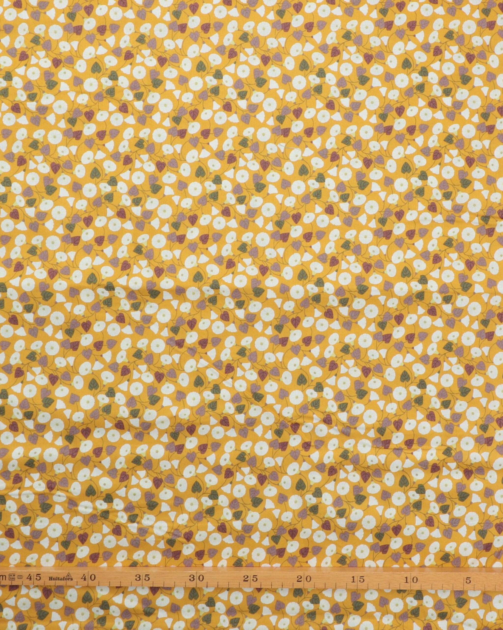 Sennepsfarvet med hvide blomster - Patchwork 4 Sennepsfarvet med hvide blomster - Patchwork - Billede 2