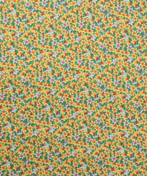 Hvide og gule påskeliljer på grøn - Patchwork