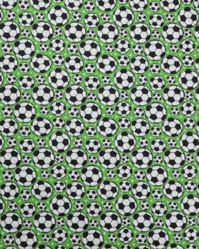 Fodbolde på grøn - Bomuld