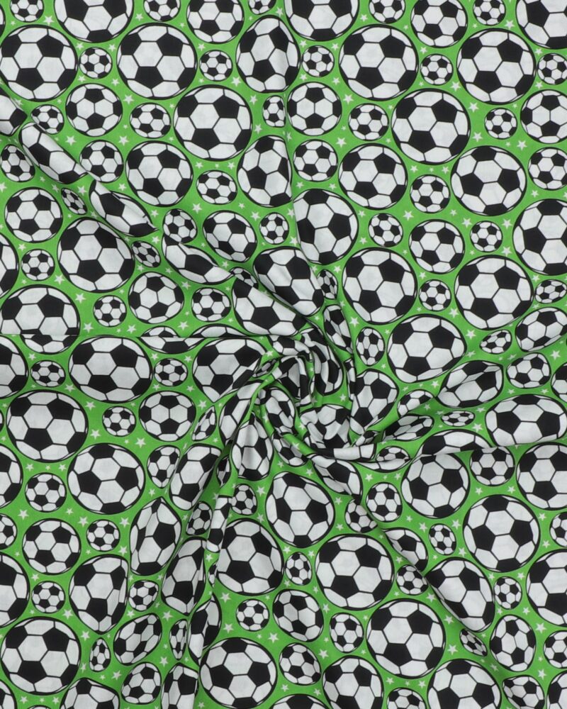 Fodbolde på grøn - Bomuld - Image 3