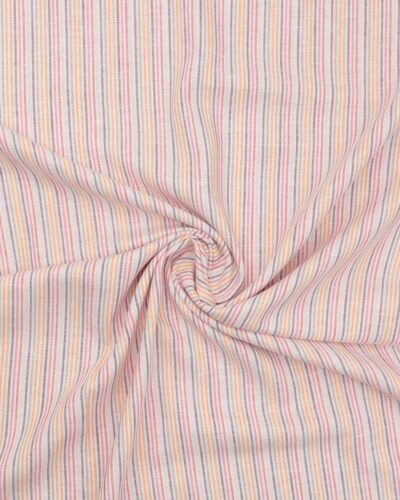 Smalle striber m. røde farver - Viskose/hør 7 Smalle striber m. røde farver - Viskose/hør