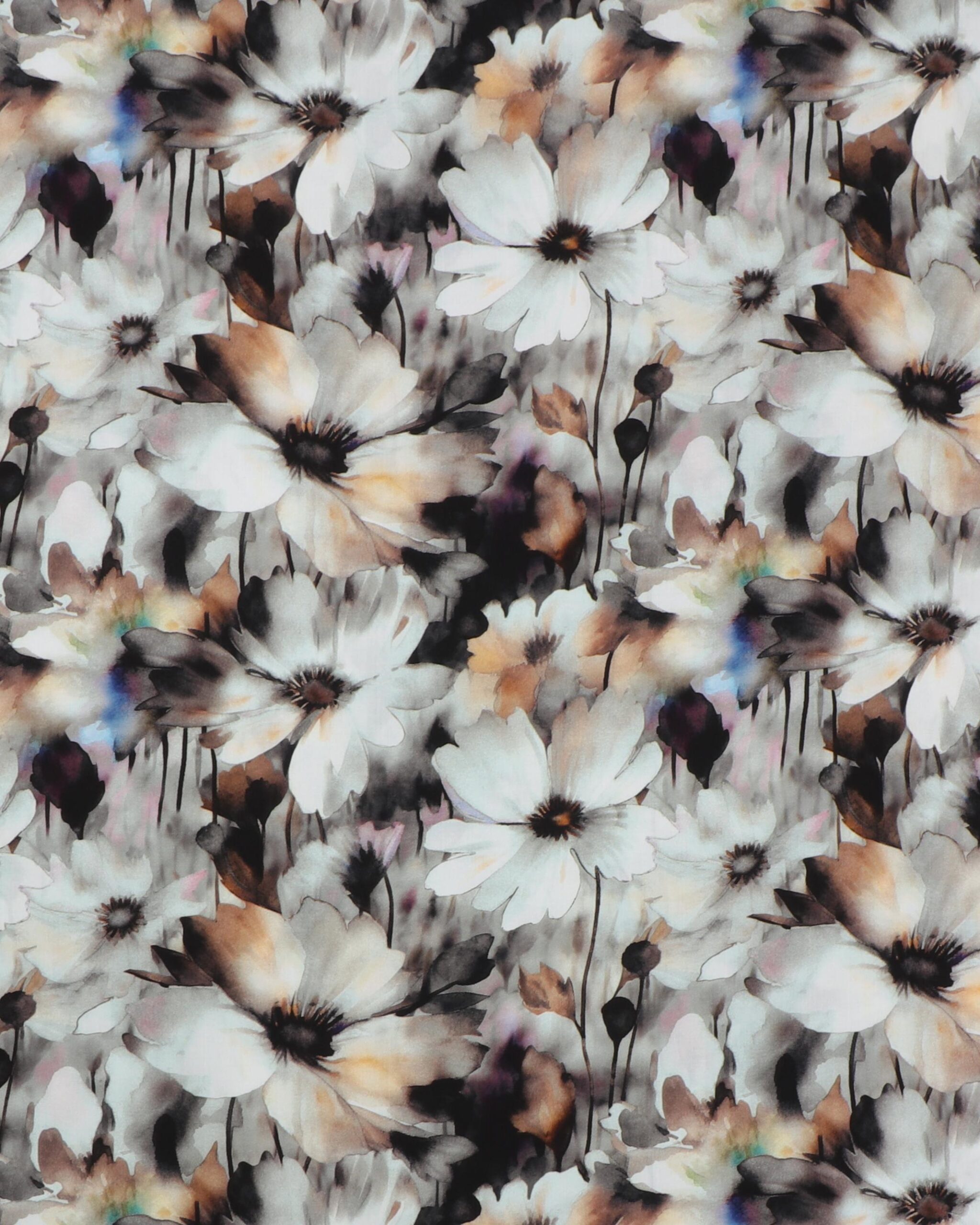 Blomster på stilk - Viskose - 100% Viskose