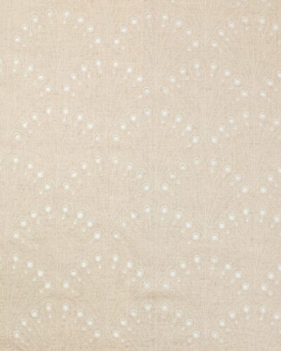 Naturfarvet m. hulmønster - Viskose/hør 7 Naturfarvet m. hulmønster - Viskose/hør