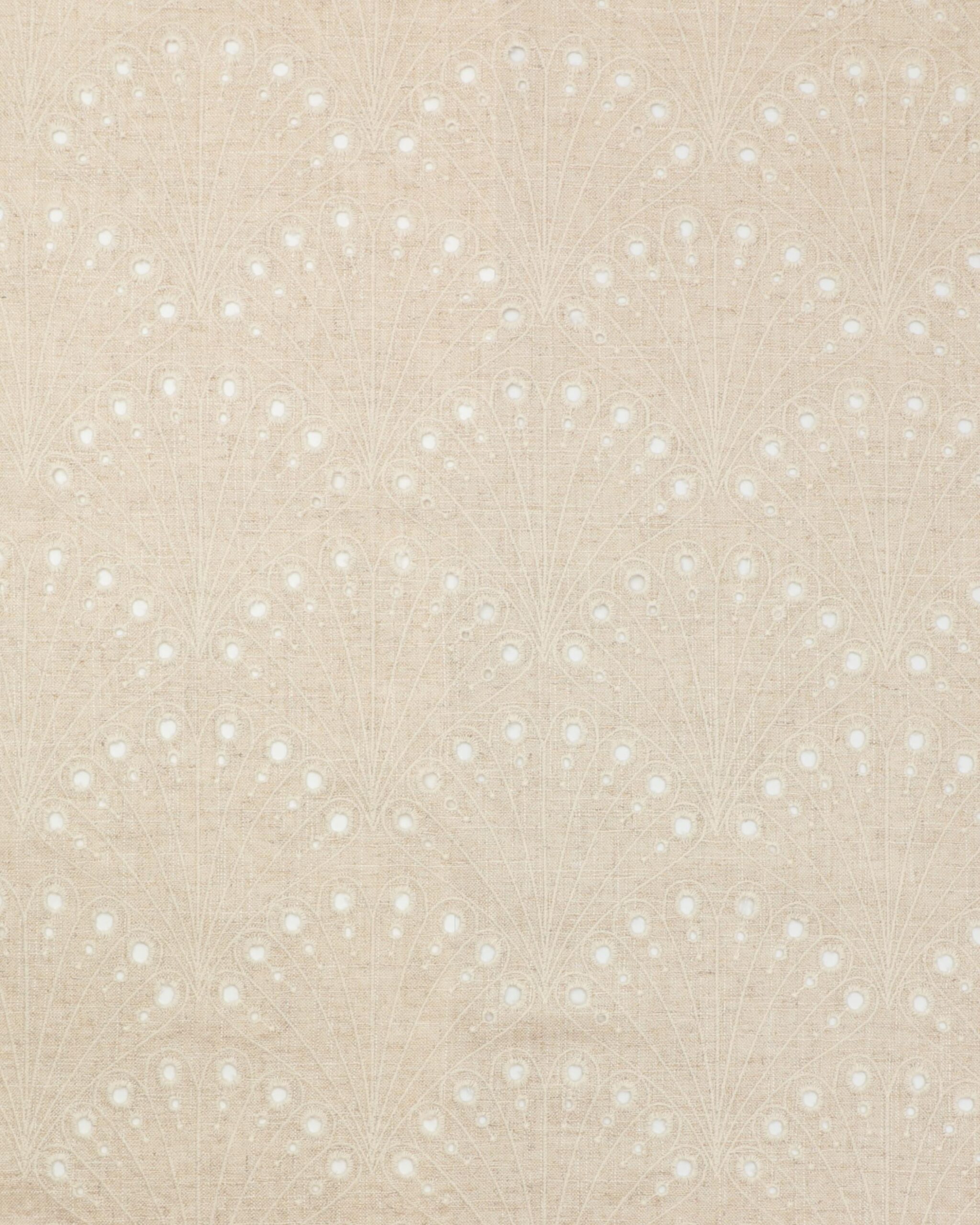 Naturfarvet m. hulmønster - Viskose/hør 5 Naturfarvet m. hulmønster - Viskose/hør - Billede 3