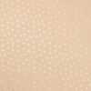 Beige m. frøstand i folietrykt guld - Double Gauze/musselin stof