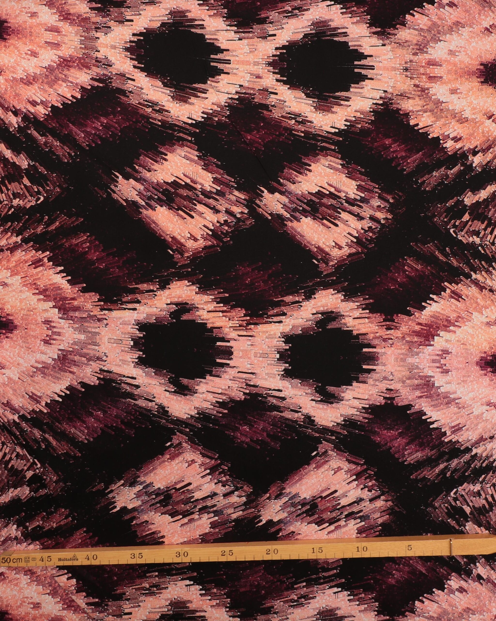 Mønster med laksefarve - Bomuld m. stræk 4 Mønster med laksefarve - Bomuld m. stræk - Billede 2