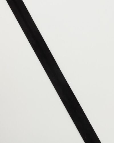 Imiteret ruskind, sort - 25 mm skråbånd