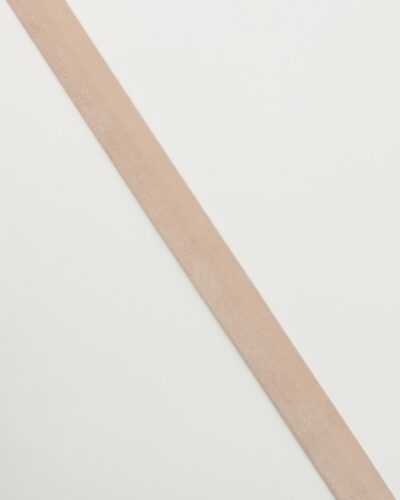 Imiteret ruskind, lys beige - 25 mm skråbånd