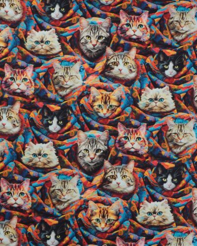 Purrfect playful, katte titter frem - Patchwork