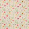 Lys creme m. blomster - Double Gauze/musselin stof