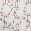 Hvid m. magnolia - Gardinstof