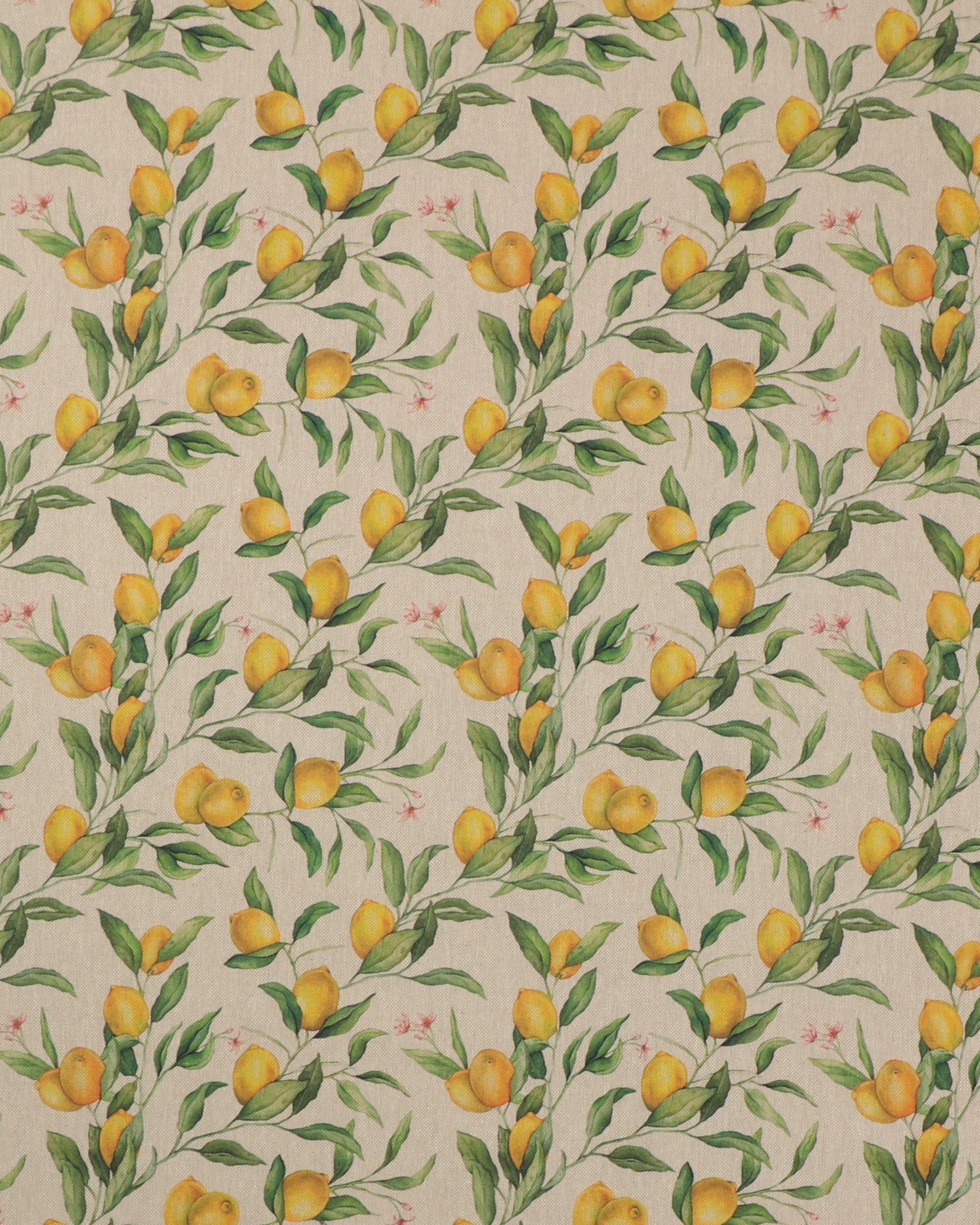 Citroner og grønne blade - Boligtekstil - 10% Polyester, 90% Bomuld