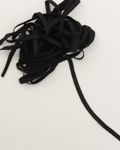 10 meter sort elastik - ca. 6 mm
