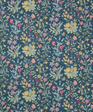 Flowers by May, blå med blomster - William Morris
