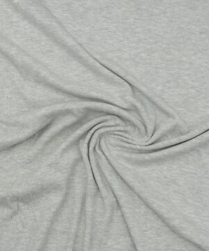 Meleret lysegrå m. riller  - Bomuld/polyester jersey