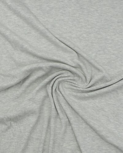 Meleret lysegrå m. riller  - Bomuld/polyester jersey
