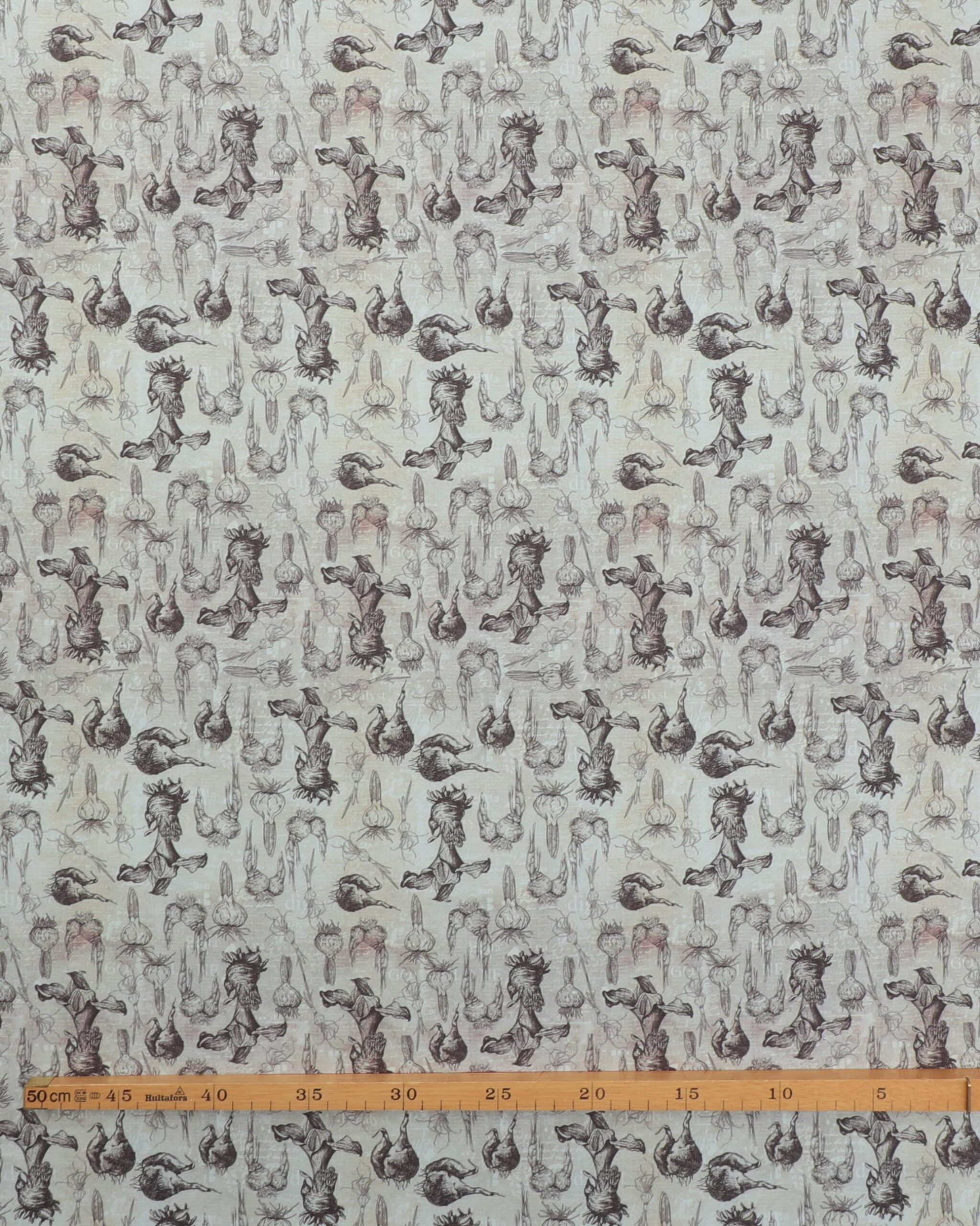 Vintage windflower, blomsterne løg brun/beige - Patchwork 4 Vintage windflower, blomsterne løg brun/beige - Patchwork - Billede 2