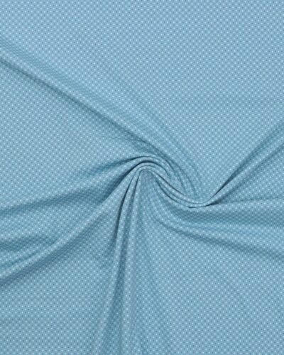 Lyseblå m. hvid og grå prik - Jersey 7 Lyseblå m. hvid og grå prik - Jersey