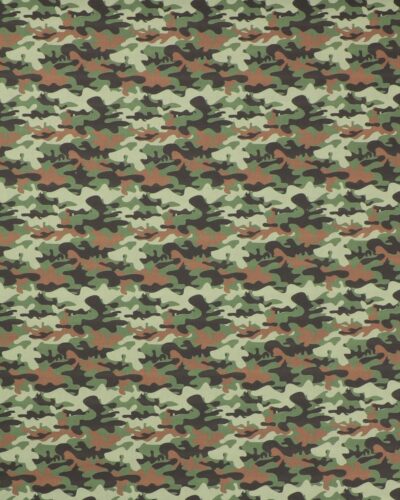 Camouflage grøn og brun - Bomuld