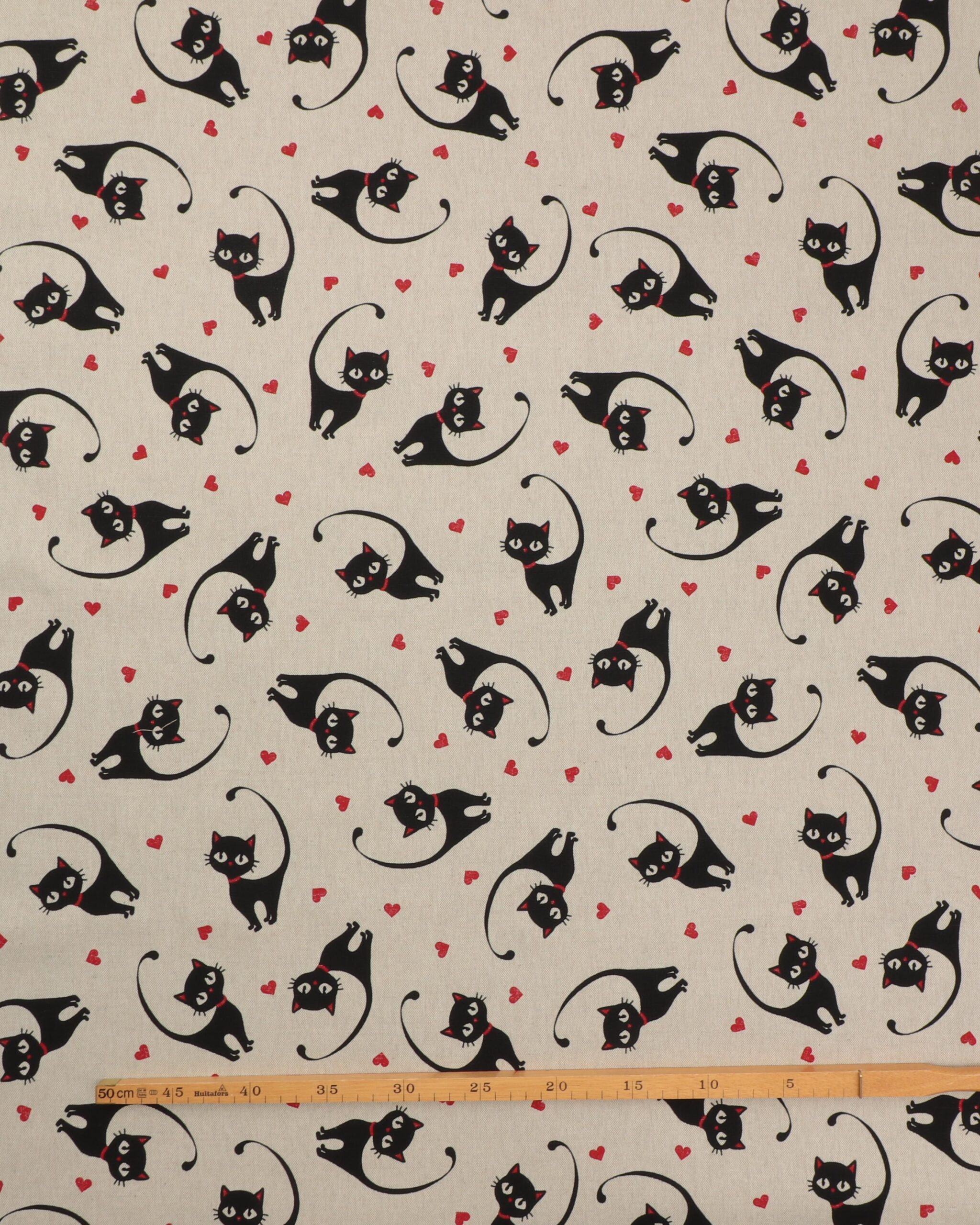 Sorte katte og røde hjerter - Boligtekstil 4 Sorte katte og røde hjerter - Boligtekstil - Billede 2