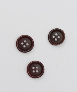4 huls, brun m. blank kant - 15 mm