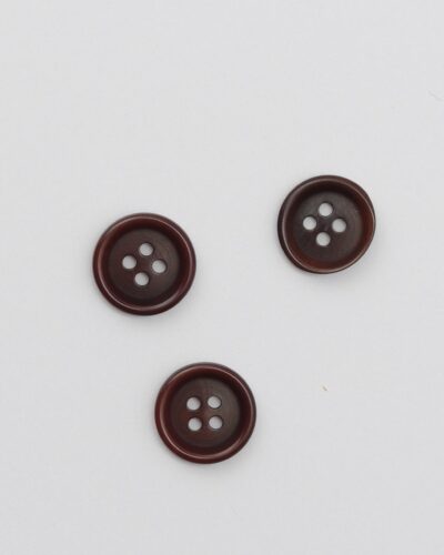 4 huls, brun m. blank kant - 15 mm